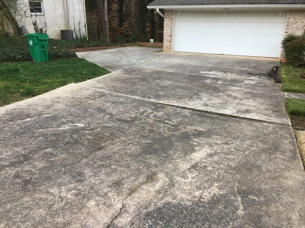 before driveway replacement photo
